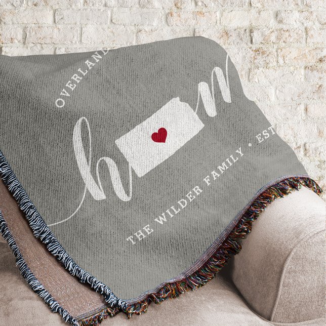 Kansas Home State Personalised Throw Blanket (Creator Uploaded)