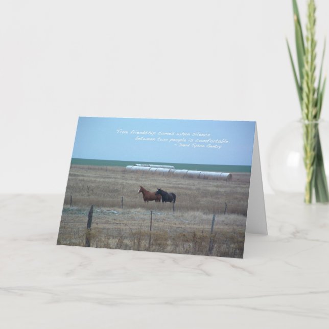 Kansas Horses in Pasture Card (Front)
