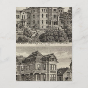 Kansas Institute for Education of the Blind Postcard