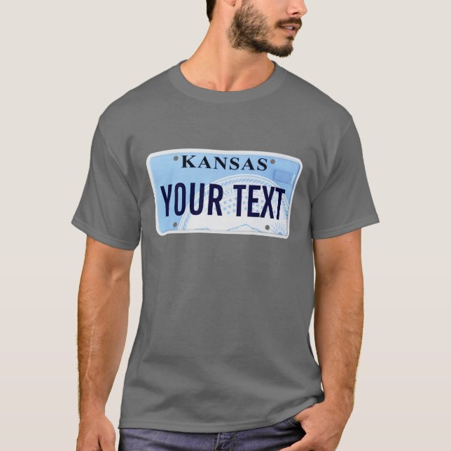 Kansas license plate T-Shirt (Front)