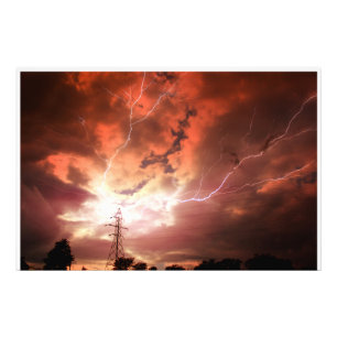 Kansas Lightning Storm PHOTO ENLARGEMENT