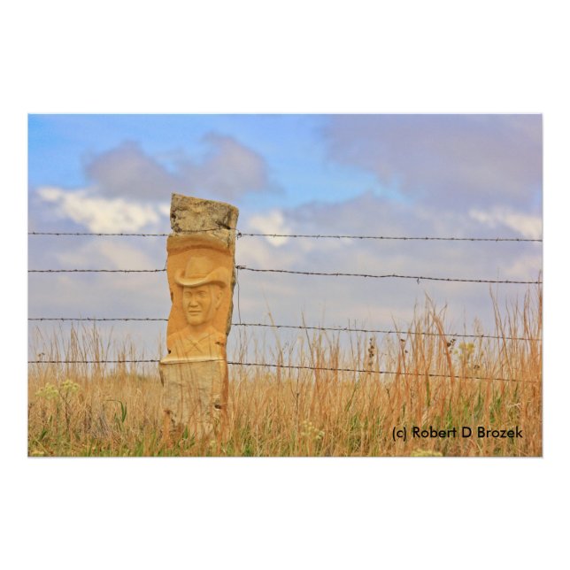 Kansas Limestone Fence Photo Print (Front)