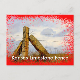 Kansas Limestone Fence Post Card