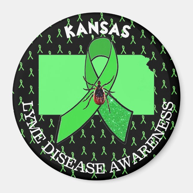 Kansas Lyme Disease Awareness Magnet (Front)