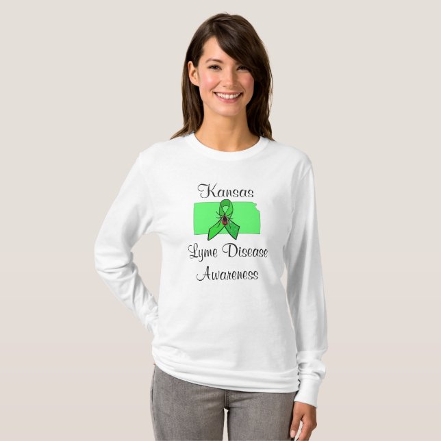 Kansas Lyme Disease Awareness Shirt (Front Full)