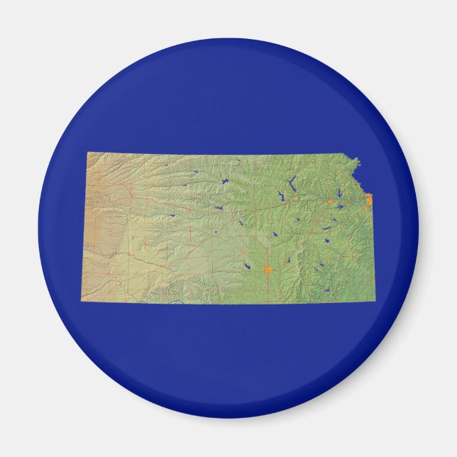 Kansas Map Magnet (Front)