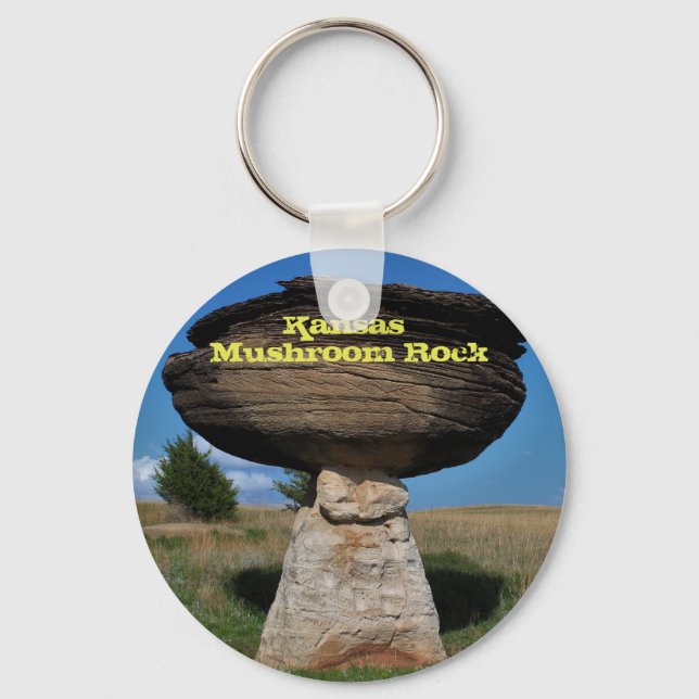 Kansas Mushroom Rock Key Chain (Front)