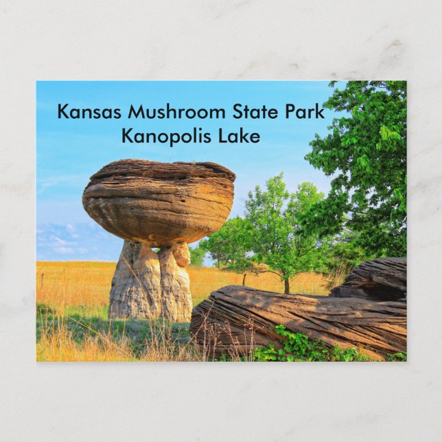Kansas Mushroom State Park Kanopolis  POST CARD (Front)