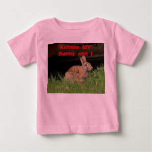 Kansas My Bunny and I Ruffle T-shirt. Baby T-Shirt