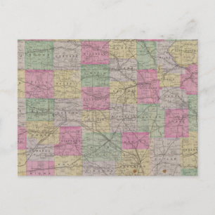 Kansas Official Topographical State Atlas Postcard