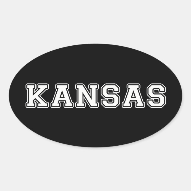 Kansas Oval Sticker (Front)