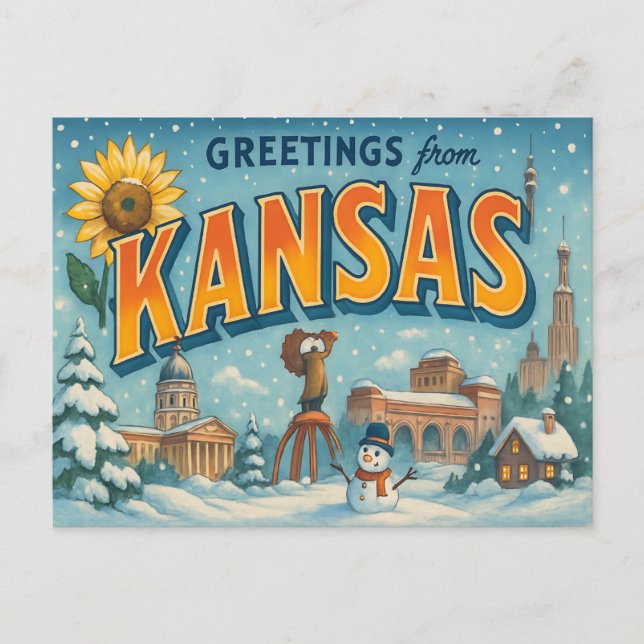 KANSAS Postcard (Front)