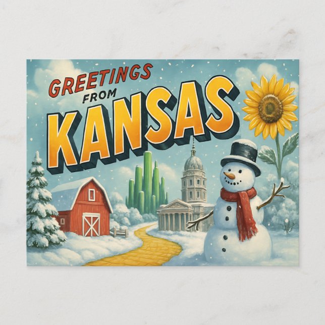 KANSAS Postcard (Front)