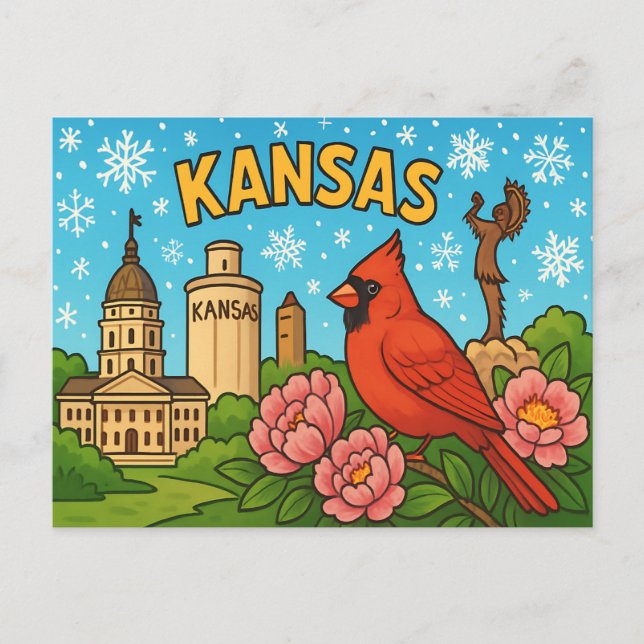 KANSAS Postcard (Front)