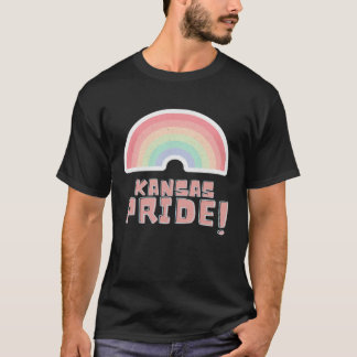 Kansas Pride LGBTQ Cute Rainbow Minimalist Pride T-Shirt