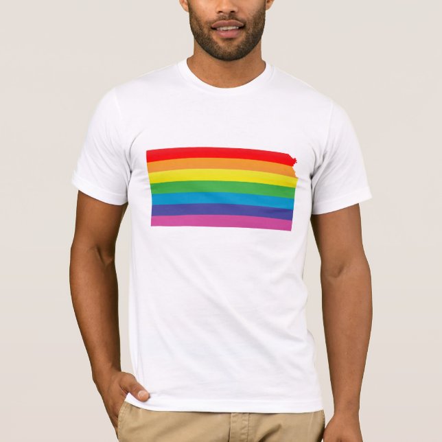 kansas pride. striped. T-Shirt (Front)