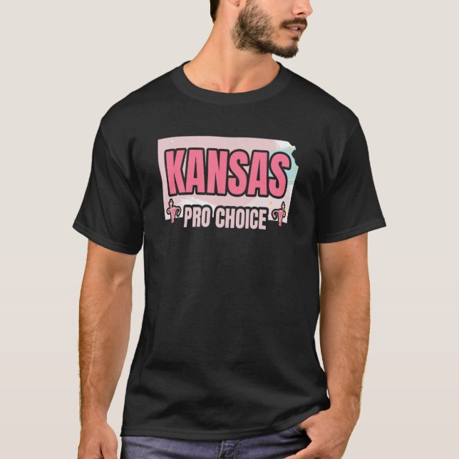 Kansas Pro Choice Pro Abortion Uterus T-Shirt (Front)
