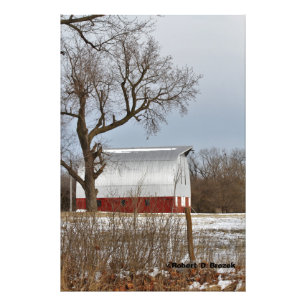 Kansas Red Country Barn  Photo Enlargement