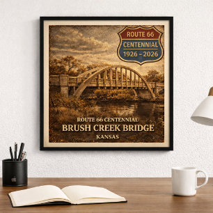 Kansas Route 66 Brush Creek Bridge Poster