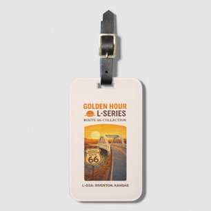 Kansas Route 66 Riverton Golden Hour Adventure Luggage Tag