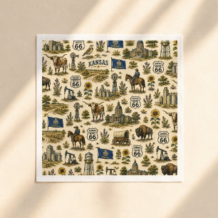 Kansas Route 66 Table Prairie Napkin