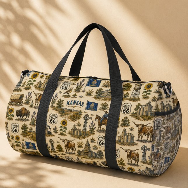 Kansas Route 66 Weekend Prairie Duffle Bag (Creator Uploaded)