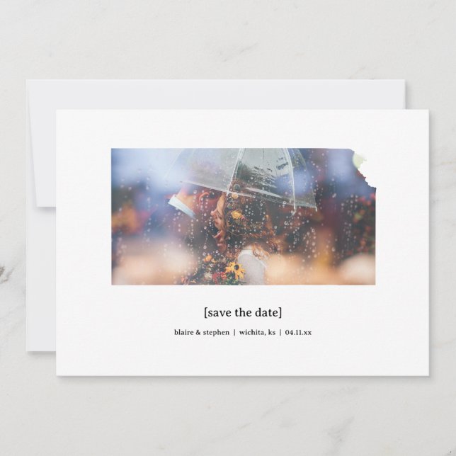 Kansas Save the Date Photo Card (Front)