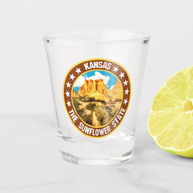 Kansas                                             shot glass (Front)