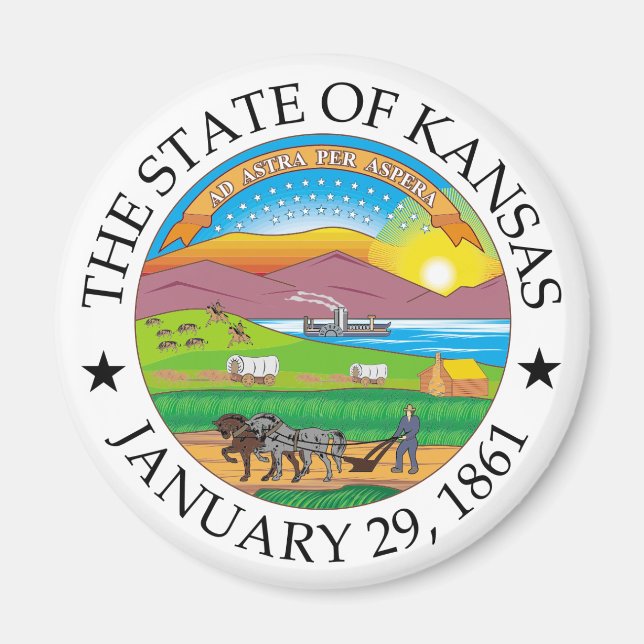 Kansas sign magnet (Front)
