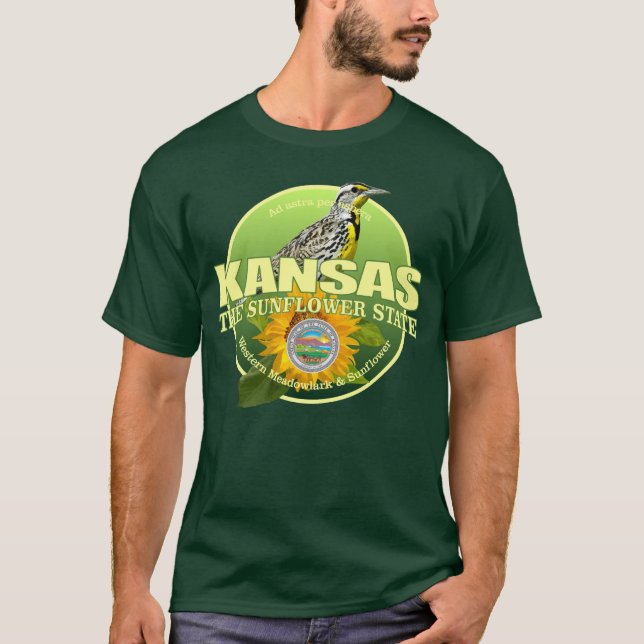 Kansas State Bird & Flower T-Shirt (Front)