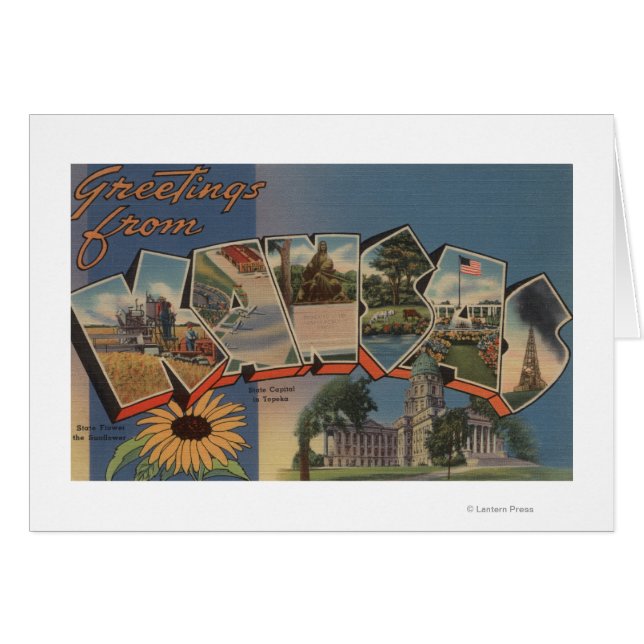 Kansas (State Capital/Flower) (Front Horizontal)