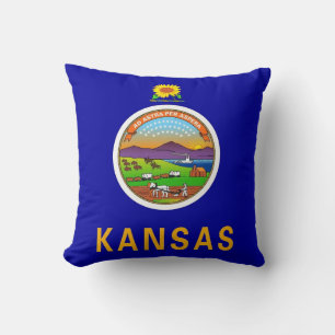 Kansas State Flag American MoJo Pillow