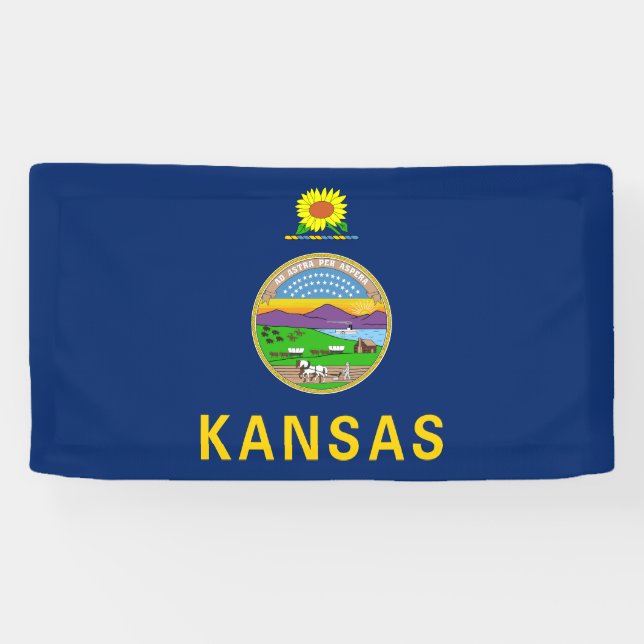 Kansas State Flag Banner (Horizontal)