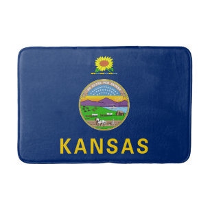 Kansas State Flag Bath Mat