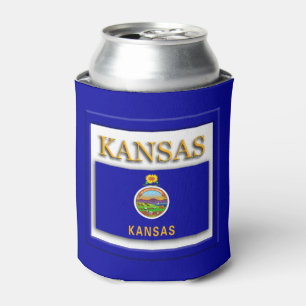 Kansas State Flag Design Can Cooler