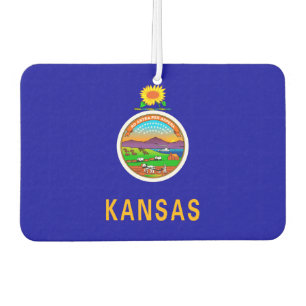 Kansas State Flag Design Car Air Freshener