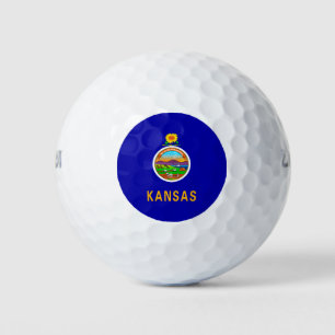 Kansas State Flag Design Golf Balls