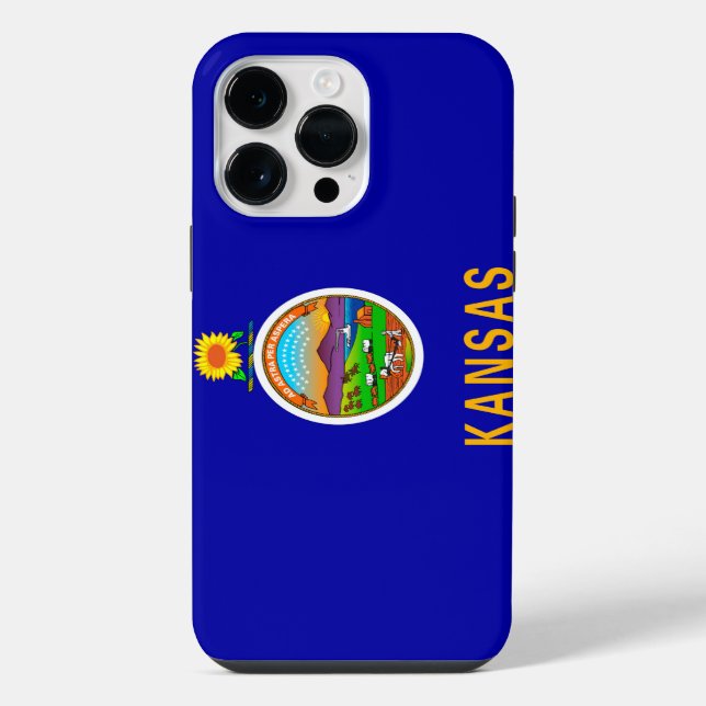 Kansas State Flag Design iPhone Case (Back)