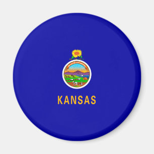 Kansas State Flag Design Magnet