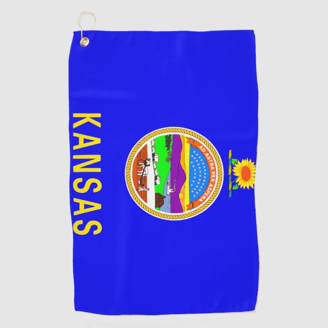Kansas State Flag Golf Towel (Front)