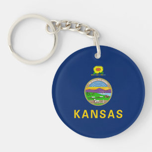 Kansas State Flag Key Ring
