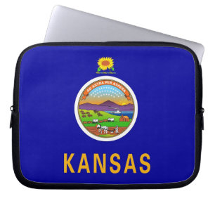 Kansas State Flag Laptop Sleeve