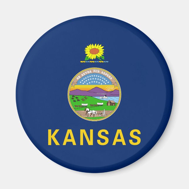 Kansas State Flag Magnet (Front)