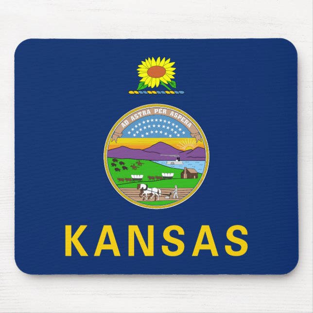 Kansas State Flag Mouse Mat (Front)