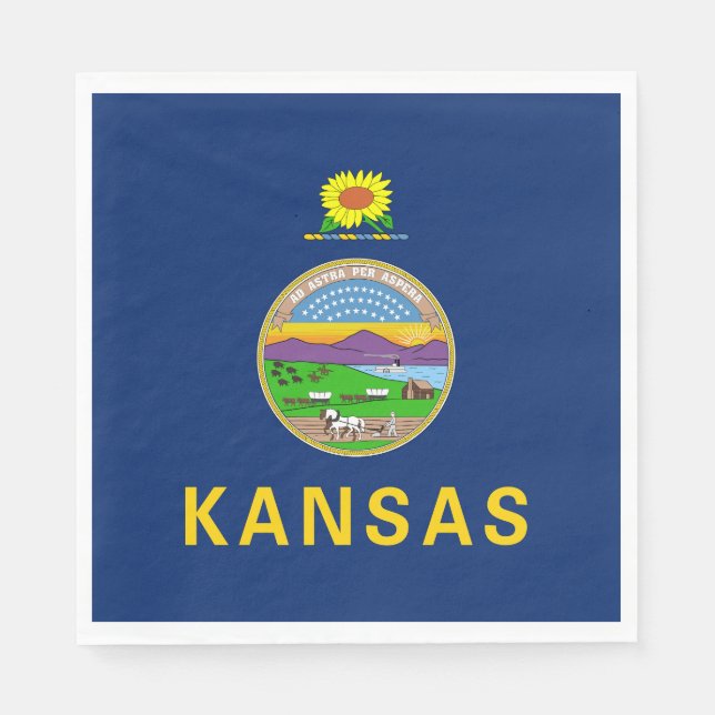 Kansas State Flag Napkin (Front)