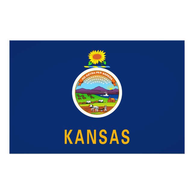 Kansas State Flag Photo Print (Front)