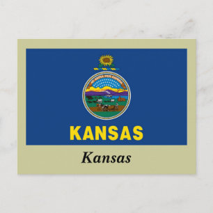 Kansas State Flag Postcard