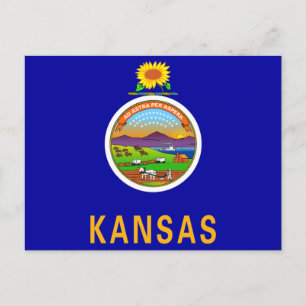 Kansas State Flag Postcard