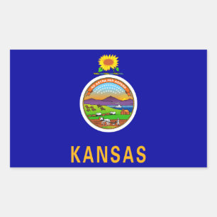 Kansas State flag Rectangular Sticker