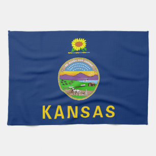 Kansas State Flag Tea Towel